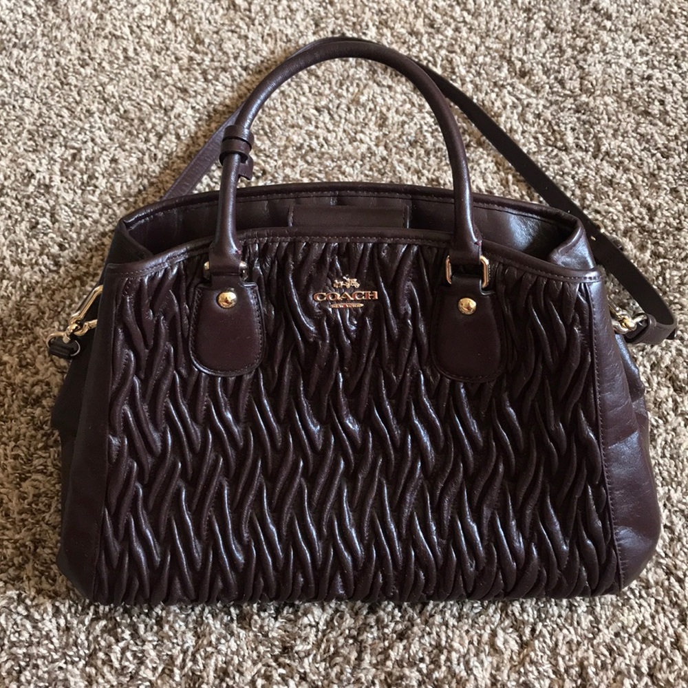 Burgundy Coach New York purse
